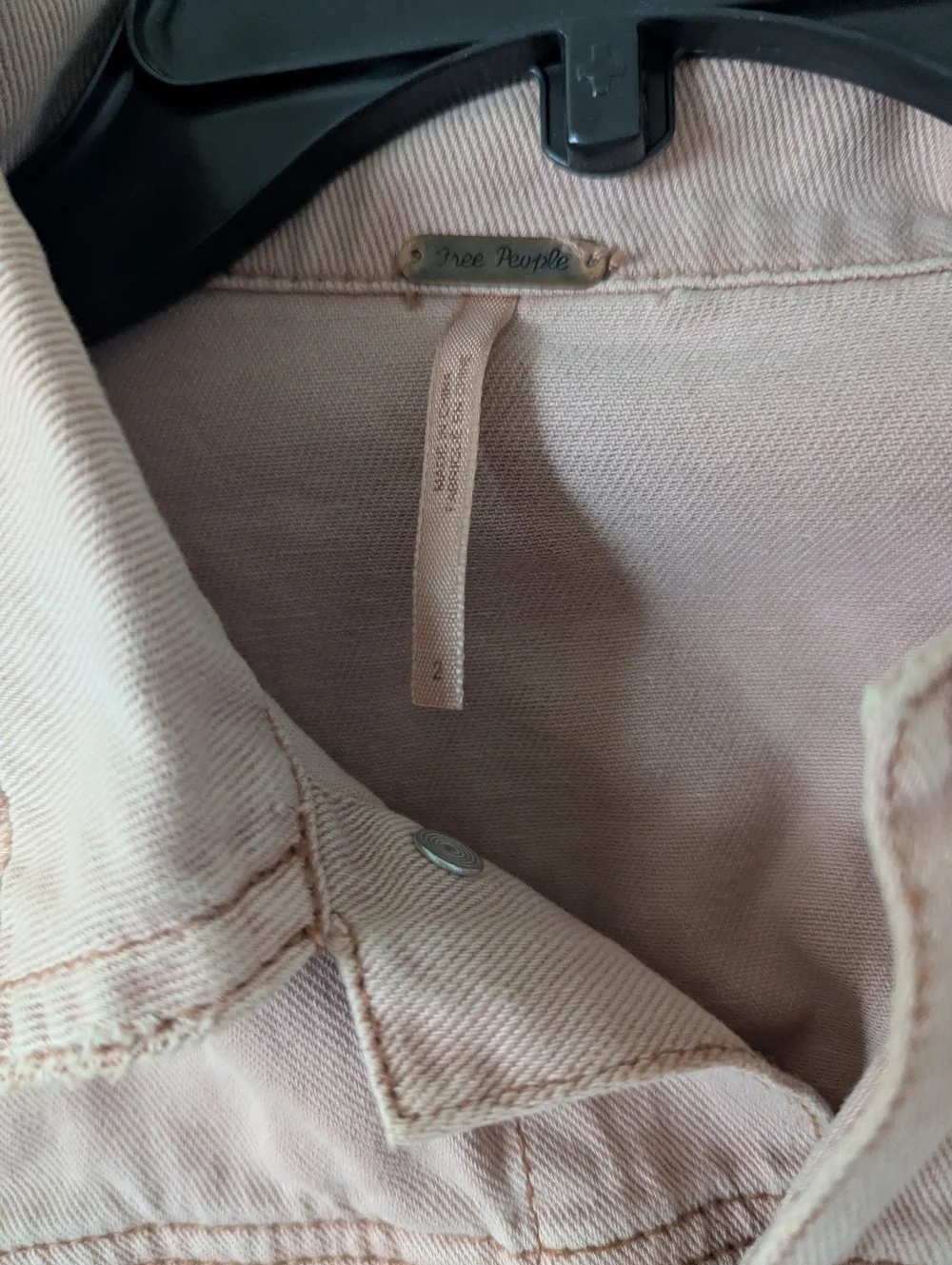 Free People Pink Denim Jacket 2 - Picture 3 of 6
